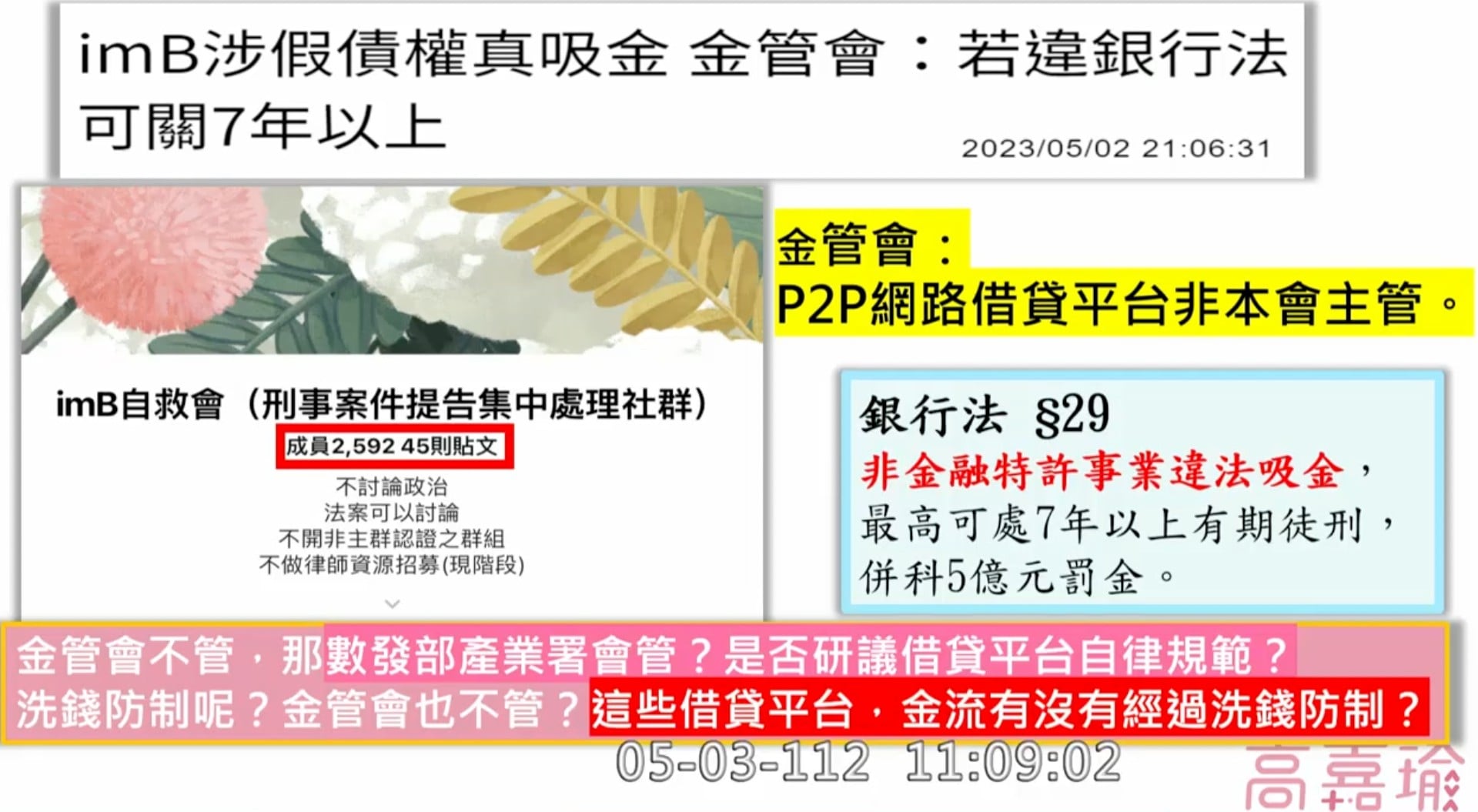 imB受害者求償無門「P2P借貸沒監管」！金管會、經濟部、數發部：不是主管機關| 動區動趨-最具影響力的區塊鏈新聞媒體