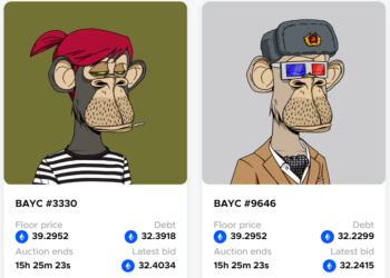 地板價危機》98 枚無聊猿 BAYC 面臨清算；NFT借款達1.39億鎂新高