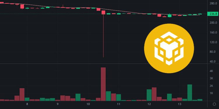 876786748567861 | 動區動趨-最具影響力的區塊鏈新聞媒體 BNB幣安交易對「插針暴跌76%」至57美元!KOL痛批流動性太差