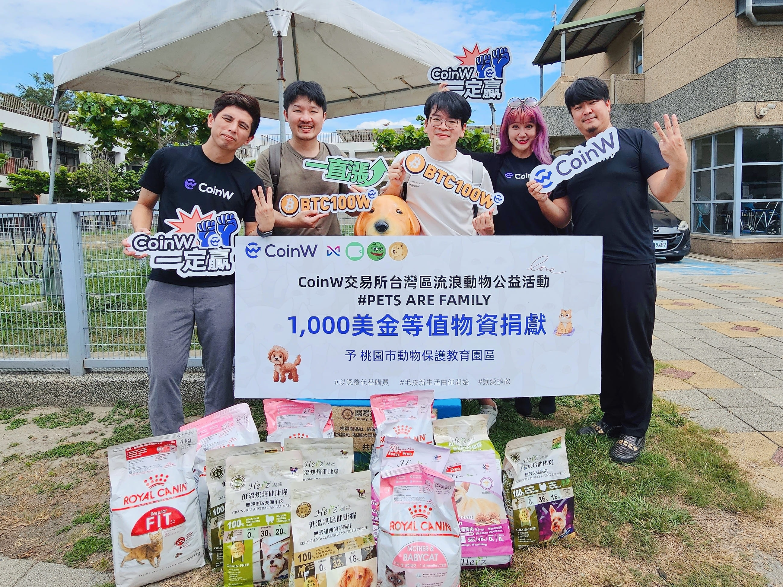 交易所｜CoinW落實社會公益，集結業界發起流浪動物實物送暖
