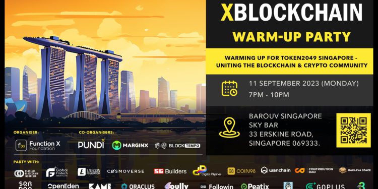 XBlockchain Party 2023 twitter | 動區動趨-最具影響力的區塊鏈新聞媒體 Token 2049著名場外活動「XBlockchain」9/11 舉辦,為新加坡區塊鏈週揭開序幕