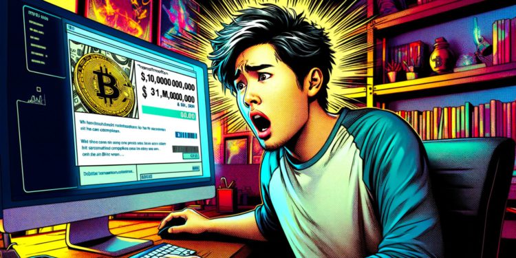 崩潰！粗心用戶不小心繳了「310萬美元」83.65顆BTC作為手續費…