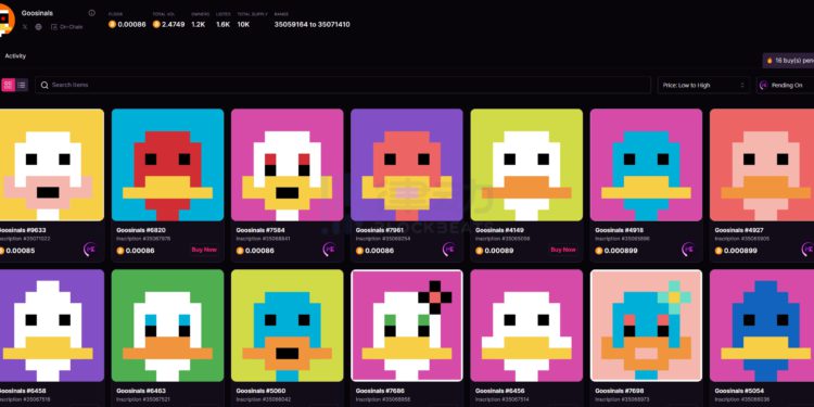 Ordinals生態首個藝術品，突然爆火的Goosinals有何來頭？