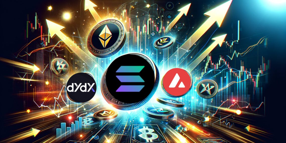 山寨幣の狂歡》SOL、DYDX、AVAX 單月平均漲幅超144%