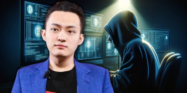 DALLE 2023-11-22 200639 - A realistic depiction of a hacker attacking a cryptocurrency exchange The scene shows a dark room illuminated by the glow of multiple computer screen | 動區動趨-最具影響力的區塊鏈新聞媒體 快訊》孫宇晨旗下Heco跨鏈橋、HTX(原火必)皆遭駭損失1.1億美元