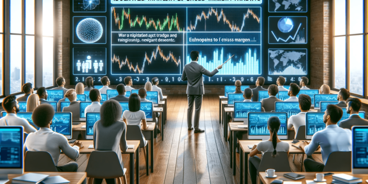 DALLE 2023-11-08 133918 - An educational scene in a classroom setting explaining isolated margin and cross margin trading to novice traders The image should depict a diverse 1 | 動區動趨-最具影響力的區塊鏈新聞媒體 永續合約新手必讀:逐倉、全倉是什麼?優缺點與保證金管理差異