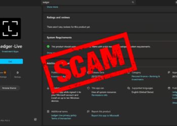 小心！Microsoft商店上線「假冷錢包 Ledger APP」！至今已騙超 76.8 萬美元