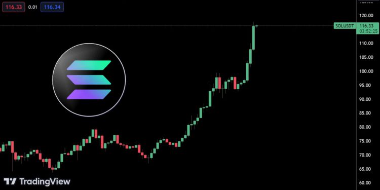 SOL單日漲逾20%飆破118美元！超車 BNB 登市值第 4 大加密貨幣