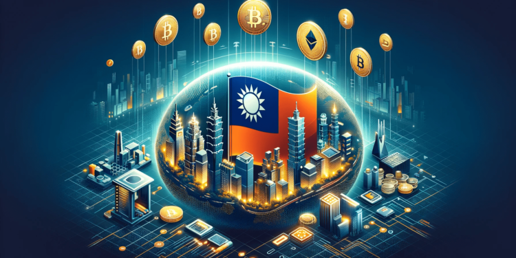 DALLE 2023-12-05 184849 - A professional and visually appealing header image for a financial news article titled Taiwan Launches Cryptocurrency ETF The image should highligh 1 | 動區動趨-最具影響力的區塊鏈新聞媒體 台灣加密貨幣ETF有望開放?金管會:漸進式鬆綁,業者自律規範為主