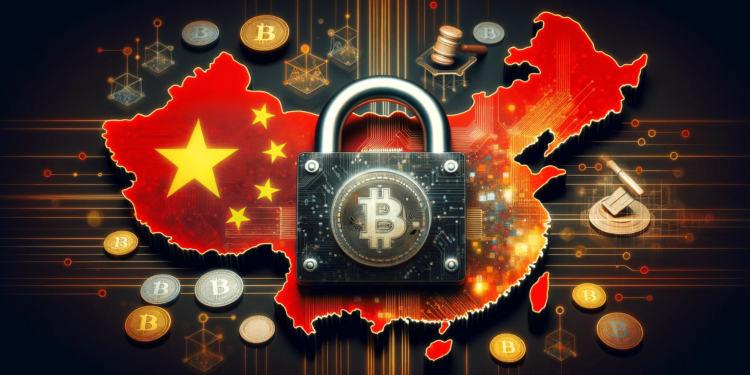 DALLE 2023-12-25 182459 - A digital artwork depicting the concept of cryptocurrency regulations in China The image shows a giant digital padlock overlaying a stylized map of C 1 | 動區動趨-最具影響力的區塊鏈新聞媒體 中國央行《金融穩定報告2023》:我們成功遏制加密資產的金融、技術雙重風險!