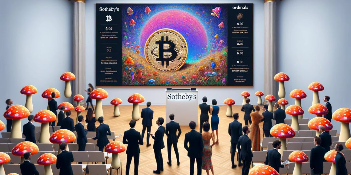 | 動區動趨-最具影響力的區塊鏈新聞媒體 比特幣NFT登上蘇富比拍賣!Ordinals項目BitcoinShrooms首秀藝術殿堂