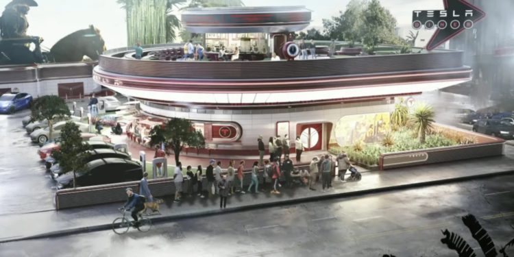 將接受狗狗幣 Doge 支付！特斯拉好萊塢超級充電站接近完工，附設露天電影院、餐廳