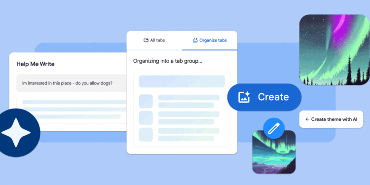Google Chrome新增三大生成式AI功能！智慧分頁管理、自訂主題、寫作助手