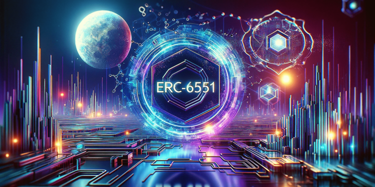 DALLE 2024-01-03 115131 - A digital artwork representing the concept of the ERC-6551 standard in the NFT market The image should feature a futuristic digital landscape with 1 | 動區動趨-最具影響力的區塊鏈新聞媒體 解讀 ERC-6551:開創社交與遊戲的 NFT 新標準