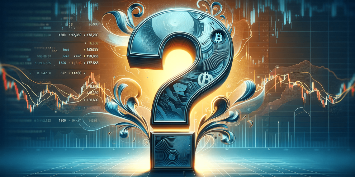 DALLE 2024-01-04 114445 - A thought-provoking and visually striking cover image representing the uncertainty of Bitcoins future price movement The central focus is a large s 1 | 動區動趨-最具影響力的區塊鏈新聞媒體 分析》比特幣將跳漲or崩跌?回顧歷史比特幣ETF批准後走勢