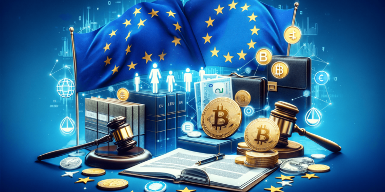 DALLE 2024-01-18 130703 - A professional and informative header image for an article about the European Unions provisional agreement to enhance anti-money laundering regulatio 1 | 動區動趨-最具影響力的區塊鏈新聞媒體 歐盟緊咬加密貨幣洗錢!交易1000歐元以上需做「盡職調查」