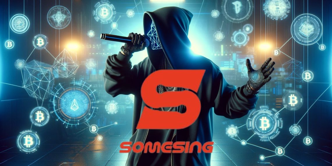 DALLE 2024-01-29 130219 - A futuristic and cyber-themed background with a 2_1 aspect ratio depicting a blockchain hacker singing into a microphone The hacker is dressed in da | 動區動趨-最具影響力的區塊鏈新聞媒體 韓國Web3社交K歌平台》Somesing被駭7.3億枚SSX代幣、損失破1150萬美元
