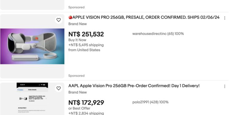 ebay | 動區動趨-最具影響力的區塊鏈新聞媒體 蘋果Vision Pro炒價超過20萬!各大串流巨頭卻潑冷水、不支援專屬App