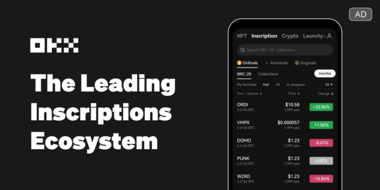 OKX：Web3錢包和市場將整合Atomicals(ARC-20)、Stamps(SRC-20)、Runes、Doginals(DRC-20) 四種銘文標準