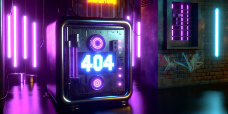 DALLE 2024-02-14 135847 - Create an image in Cyberpunk style with a 9_25 aspect ratio depicting a mysterious metal safe placed in a dark alley The safe should have the numb | 動區動趨-最具影響力的區塊鏈新聞媒體 Pandora總銷售量突破8200萬鎂!下版ERC-404 v2.1降低Gas費