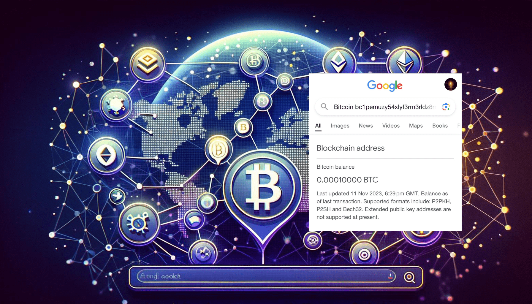 Google搜尋新增「比特幣錢包」餘額查詢，目前已支援7種區塊鏈| 動區動趨-最具影響力的區塊鏈新聞媒體