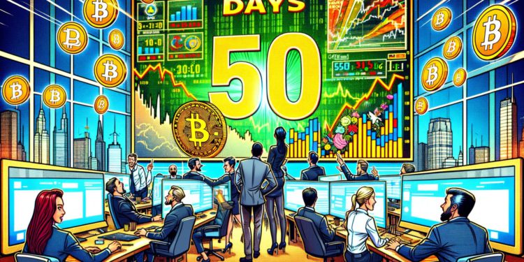 btc 50 days | 動區動趨-最具影響力的區塊鏈新聞媒體 減半倒數50天》加密貨幣總市值漲破2.4兆鎂,現貨ETF本週增持5.2萬枚BTC