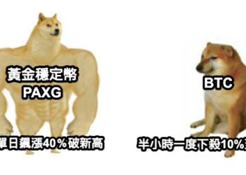 黃金穩定幣PAXG單日飆漲40%！比特幣地緣政治避險價值「難比真金」