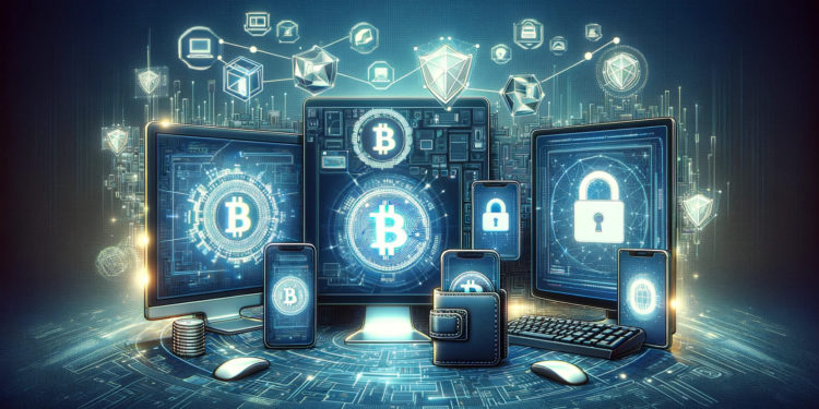 DALLE 2024-04-16 113331 - A digital artwork for a news article about blockchain and cryptocurrency wallets dimensions 2_1 The image depicts various types of wallets such as a 1 | 動區動趨-最具影響力的區塊鏈新聞媒體 Web3安全避坑指南|錢包分類及風險