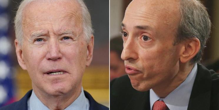 BidenGensler | 動區動趨-最具影響力的區塊鏈新聞媒體 美國眾議院「廢除」對加密貨幣不友善的SEC會計規則,但拜登誓言否決
