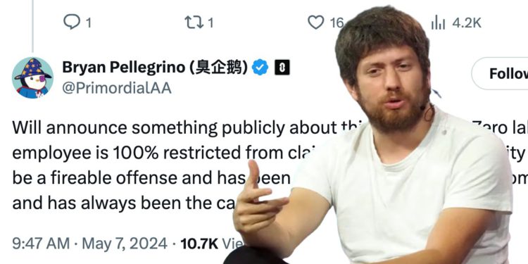 LayerZero強調沒自肥，執行長：員工不能領$ZRO空投，抓到直接解雇