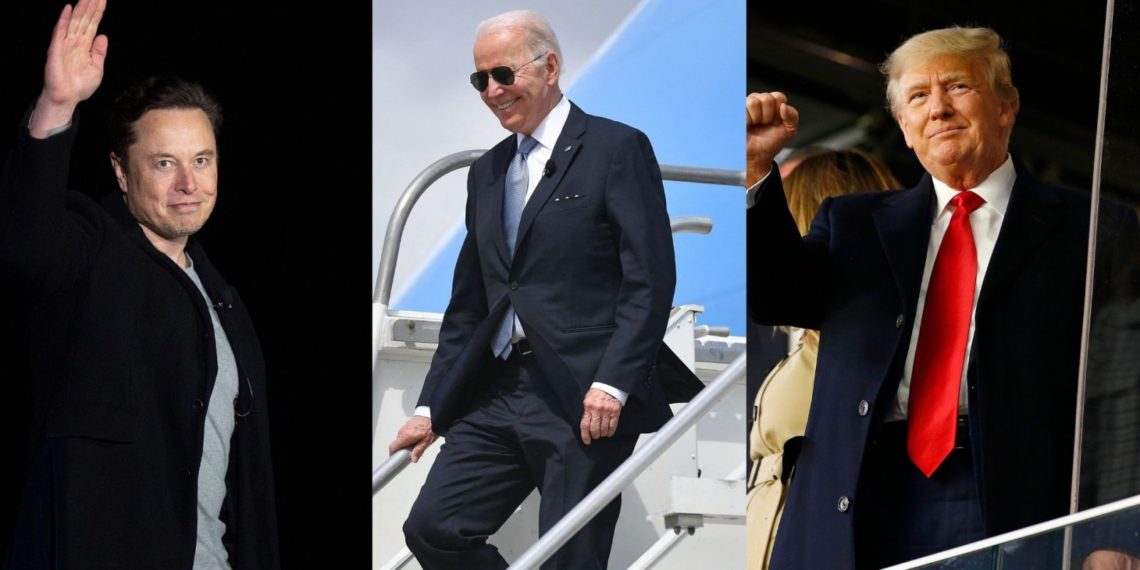 elon-musk-joe-biden-donald-trump | 動區動趨-最具影響力的區塊鏈新聞媒體 快訊》馬斯克答應主持川普、拜登總統辯論會,將聚焦加密貨幣政策?