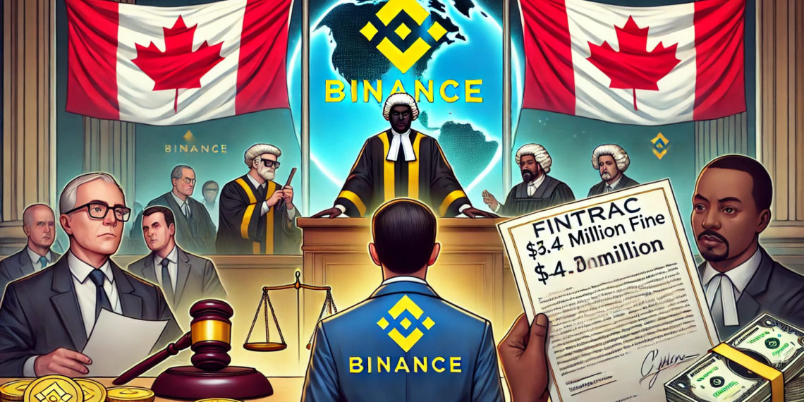 DALLE 2024-06-20 161032 - A digital illustration depicting the challenges Binance is facing across multiple countries The image shows a courtroom scene in Nigeria with a judge 1 1 | 動區動趨-最具影響力的區塊鏈新聞媒體 幣安監管挑戰》上訴加拿大440萬鎂罰款、奈及利亞法院駁回Binance高管訴訟