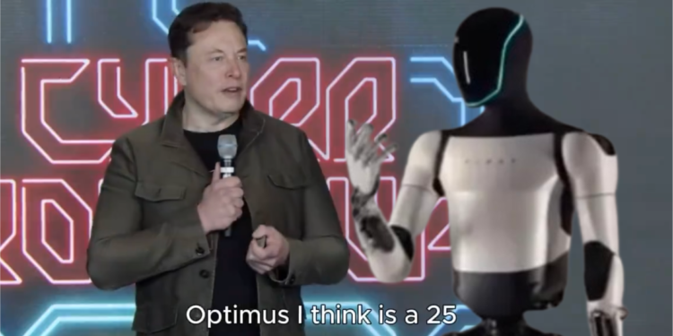 特斯拉人形機器人Optimus最快明年底上市，馬斯克畫大餅：Tesla市值將翻50倍，年賺1兆鎂