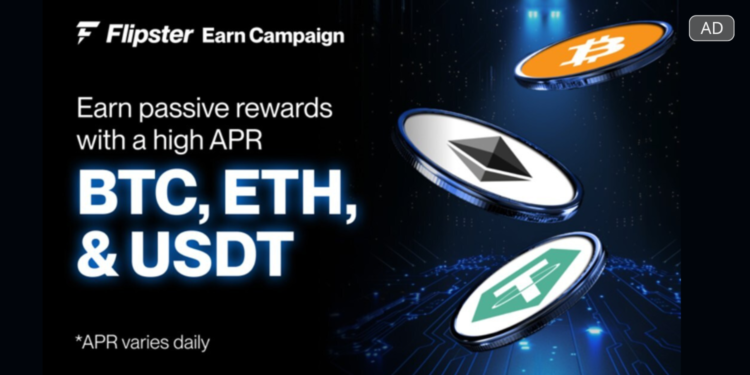 Flipster Earn活動升級：賺取BTC、ETH，USDT年化獎勵最高25%