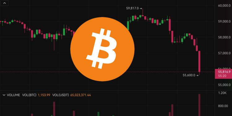 殺！比特幣閃崩55600美元，美股全倒：輝達重挫9.5％、費半指數創疫情來最大崩跌..