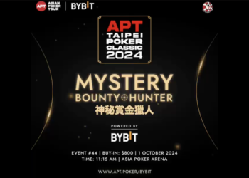 BYBIT贊助亞洲撲克巡迴賽(APT)「神秘賞⾦獵⼈賽」，提供4萬美元額外賞⾦