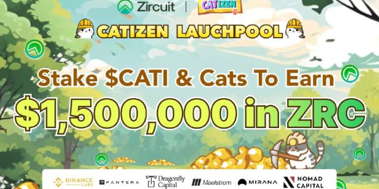 CATIZEN Launchpool上線第1期項目，投入CATI獲得ZIRCUIT (ZRC)