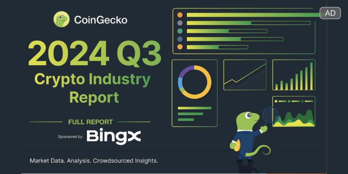 coingeclo | 動區動趨-最具影響力的區塊鏈新聞媒體 BingX贊助CoinGecko 第三季度報告:比特幣主導地位上升,Gold與預測市場表現亮眼