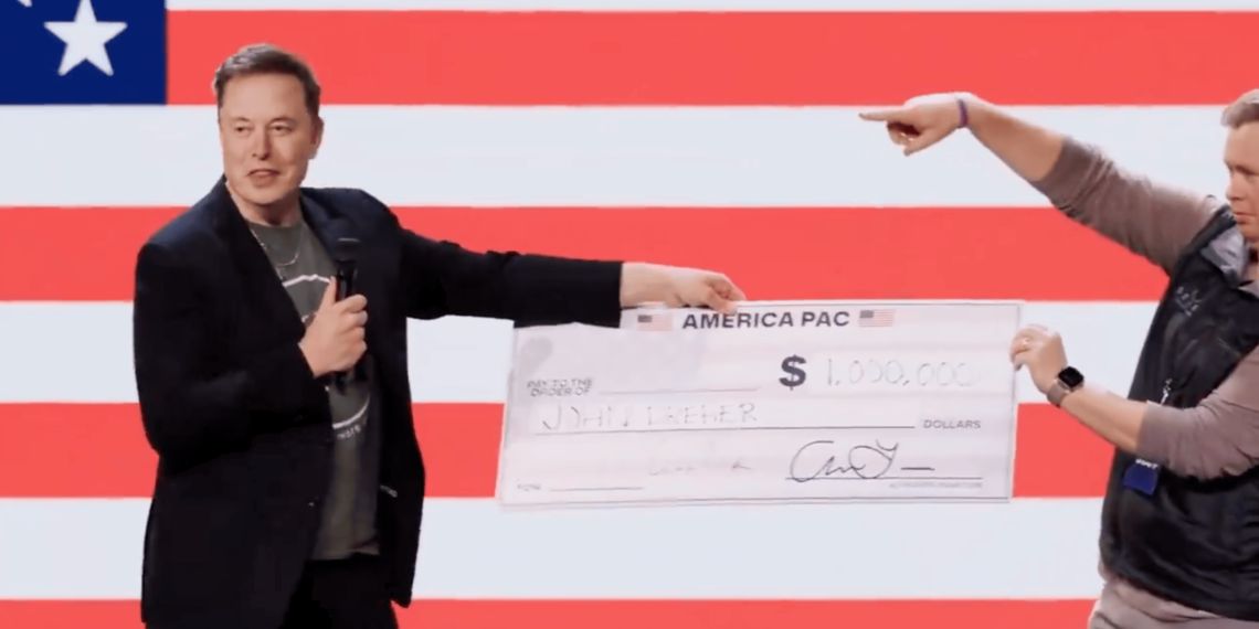 狂！馬斯克宣布每日抽美國選民送100萬鎂，送川粉福利直至大選日