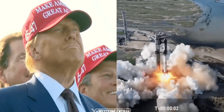 馬斯克攜川普觀看SpaceX星艦第六次試射，首次在太空重燃發動機、但未成功回收助推器