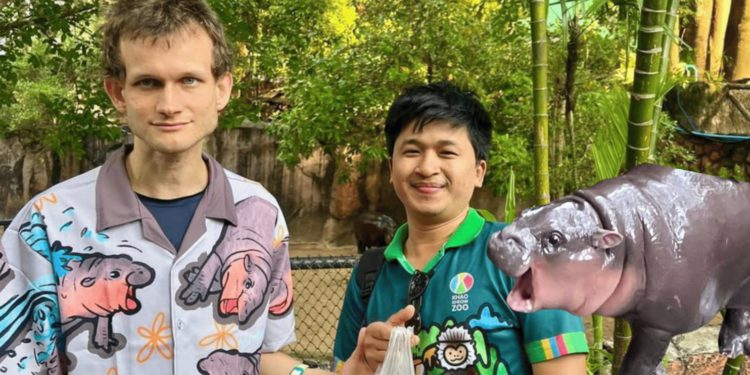 Vitalik 泰國動物園看彈跳豬，拉動以太坊 $MOODENG 暴漲近 200%