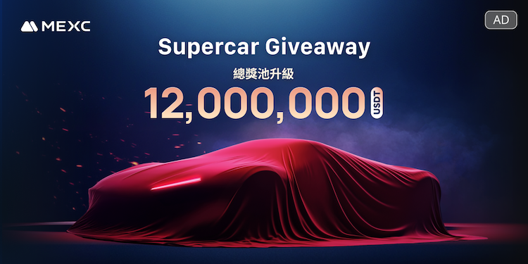 廣編稿模板 65 | 動區動趨-最具影響力的區塊鏈新聞媒體 MEXC「每天贏大獎,抽超跑」活動大升級,獎金池升至 12,000,000 USDT