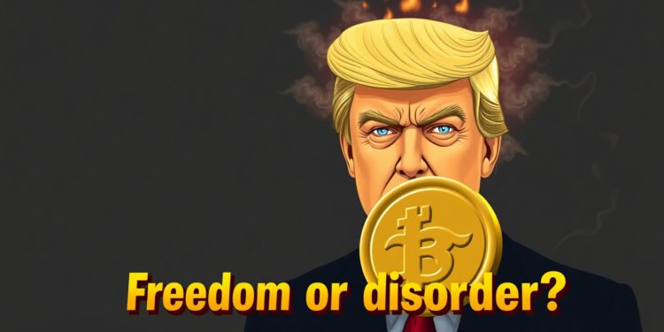 Flux_Schnell_A_sternlooking_Donald_Trump_with_a_serious_facial_3 | 動區動趨-最具影響力的區塊鏈新聞媒體 冷靜回看 TRUMP:31 小時近 800 億美元市值,是自由還是無序?