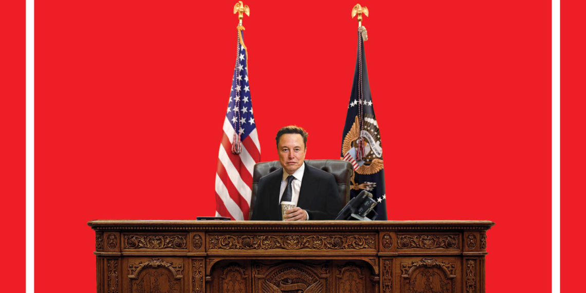 馬斯克「坐總統桌」登時代封面！DOGE再出手：封殺消費者金融保護局官網、X帳號