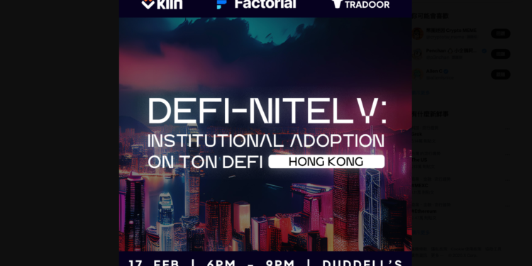 TON DeFi獲機構加速採用，Factorial、Kiln、Tradoor於Consensus香港推出「DeFi-nitely」活動