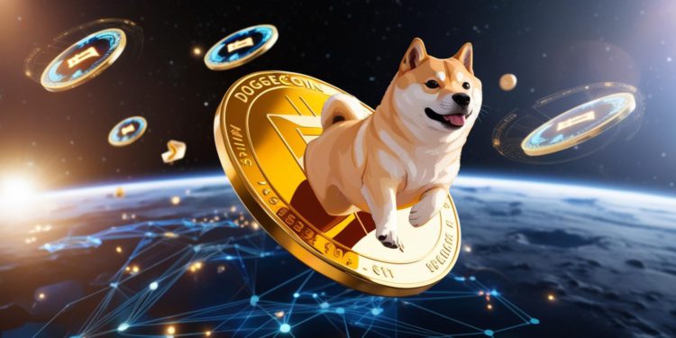 A_3D_shiny_gold_Dogecoin_featuring_the_famous_Shiba_Inu_dog__floating_in_space_with_digital_blockchain_elements_and_playful_ | 動區動趨-最具影響力的區塊鏈新聞媒體 DA Labs研報》Dogecoin價格推手!籌碼分配、價格影響一次看,快速捕捉關鍵訊號