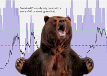 熊市真來了？比特幣鏈上「牛市指數」跌至兩年新低，社群驚現2萬血洗目標