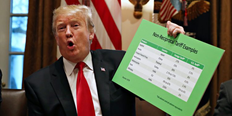 trump_donald_tariffs_01242019_AP | 動區動趨-最具影響力的區塊鏈新聞媒體 川普再喊4月開徵「全球對等關稅」:美國必將打贏貿易戰,歐盟、加拿大祭400億鎂報復關稅