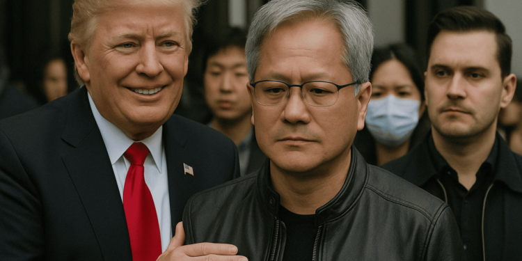 ChatGPT Image 2025年4月17日 下午04_17_00 1 | 動區動趨-最具影響力的區塊鏈新聞媒體 川普背刺黃仁勳!Nvidia H20「先講好沒用」遭美國禁虧55億鎂,亮牌談判下場如何啟示台積電?