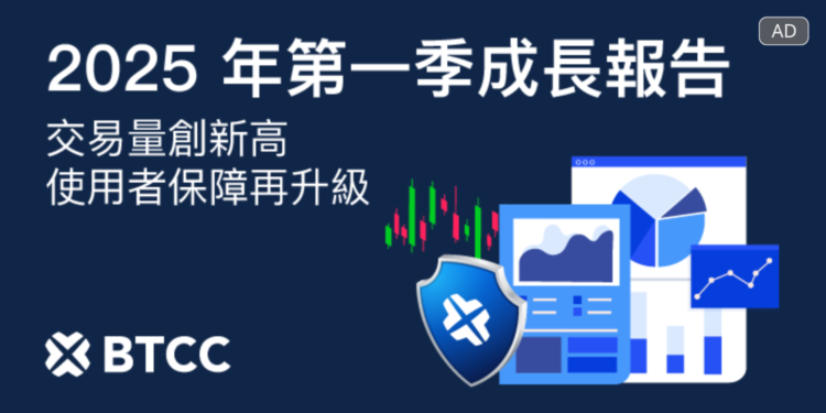 BTCC交易所2025年第一季表現亮眼：交易量突破8,150億美元，持續強化用戶保護與服務升級